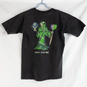 Vintage 90's Bay Side Dead Stroke T-Shirt Men's Medium Grim Reaper Darts